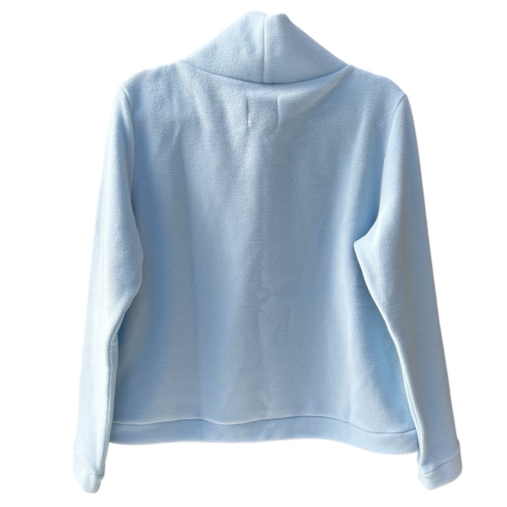 Dudley Stephens Ice Blue Park Slope Terry Fleece Pull Over Turtleneck Size XL - Picture 5 of 10